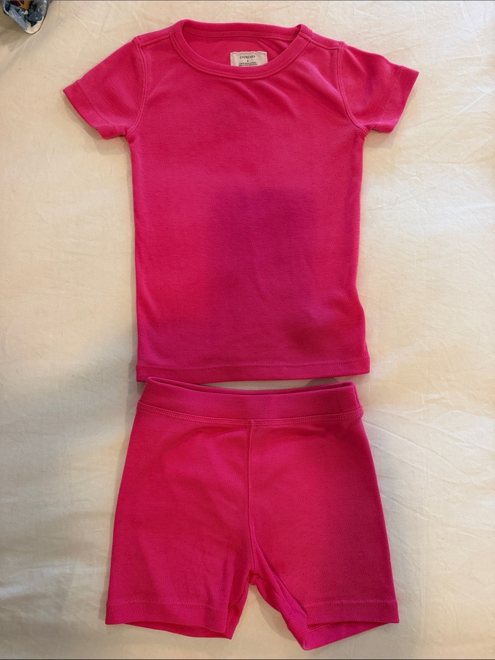 Crewcuts Bright Hot Pink Short Sleeve Pajama Set